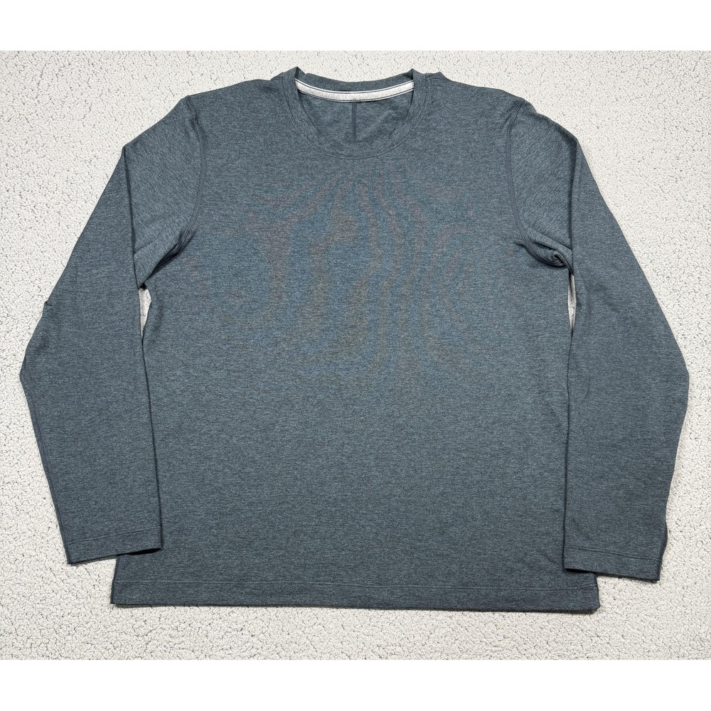 Lululemon Shirt Mens Large Blue Long Sleeve Crewneck Athletic‎ Performance Top
